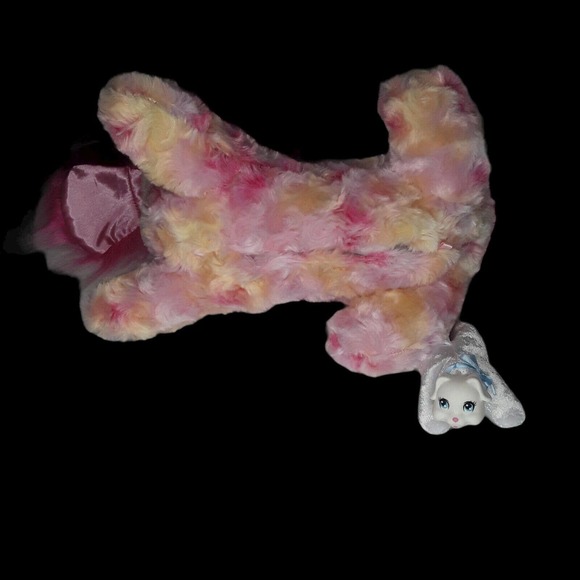 Puppy Surprise Sari Plush 12" Pink Multicolored Dog Mom 1 Baby Stuffed Animal - Picture 3 of 5